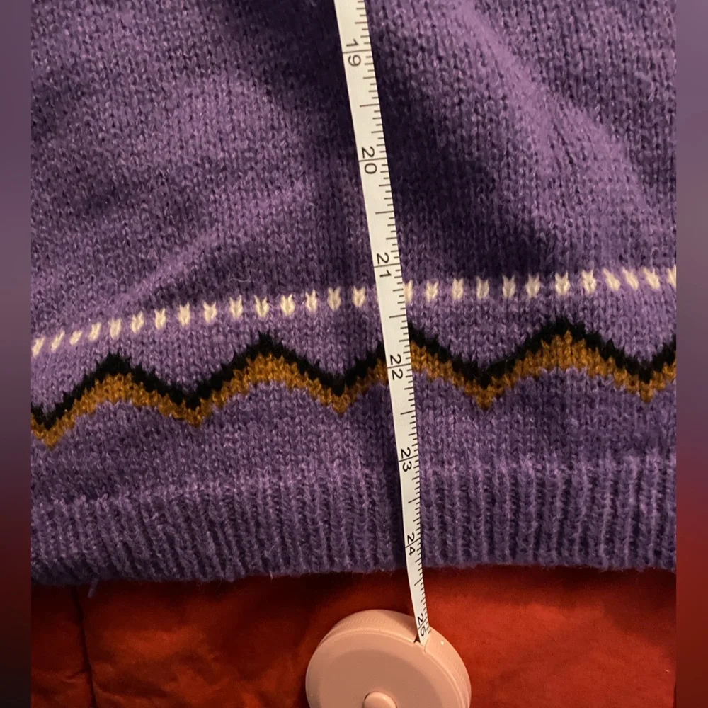 Ladies Purple Crew Neck Sweater